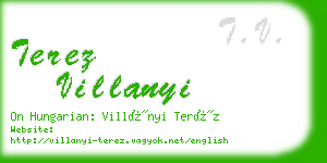 terez villanyi business card